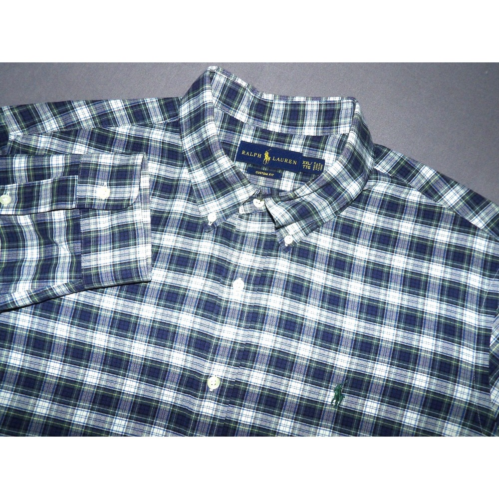 Polo Ralph Lauren Custom Slim Fit Long Sleeved Plaid Button Up Shirt Men's XXL